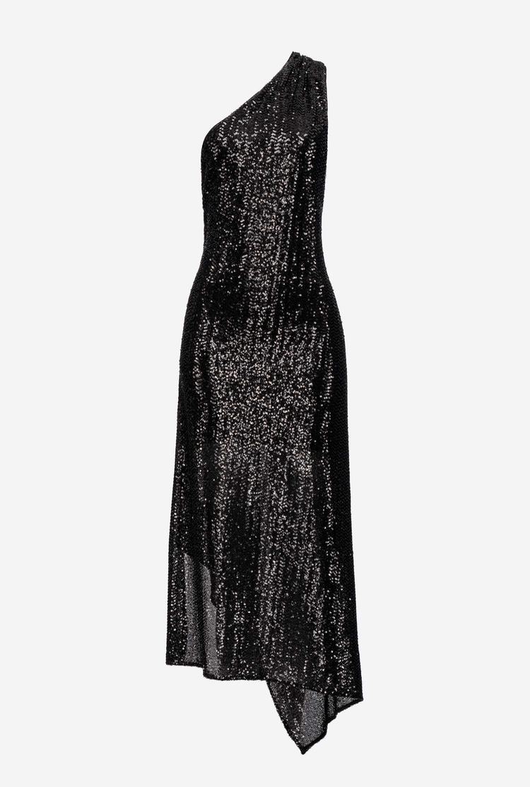 Black Women's Pinko Fully Sequinned Dress | Ireland-63859079