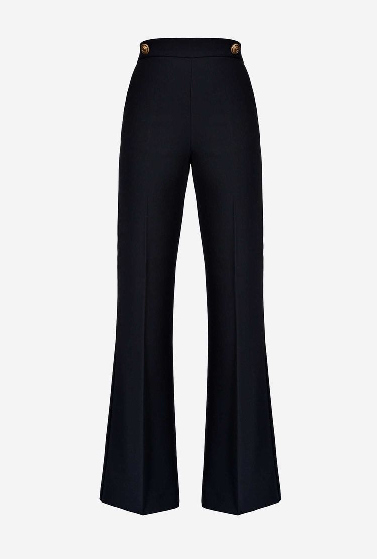 Black Women's Pinko Golden Buttons Pants | Ireland-63045289