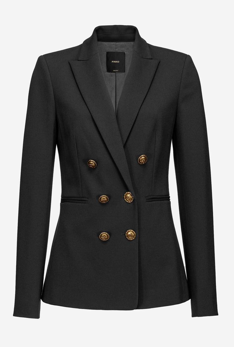 Black Women\'s Pinko Jewel Buttons Blazers | Ireland-53782469