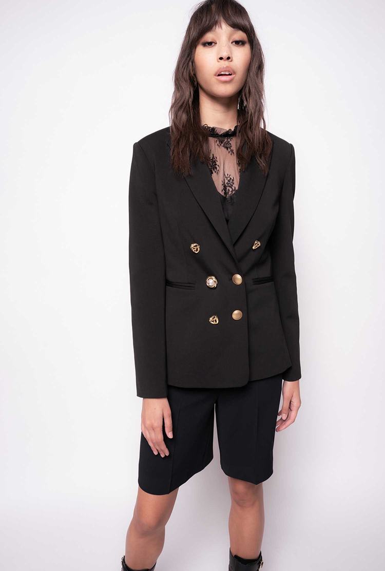 Black Women's Pinko Jewel Buttons Blazers | Ireland-90463259