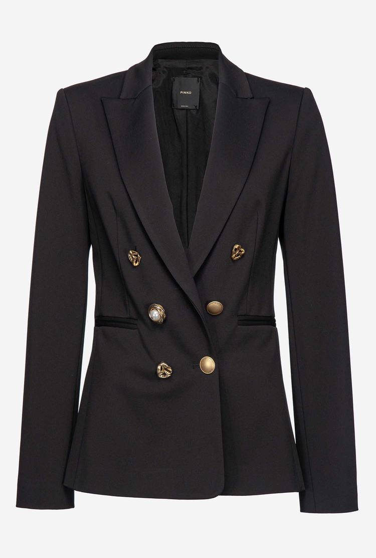 Black Women's Pinko Jewel Buttons Blazers | Ireland-90463259