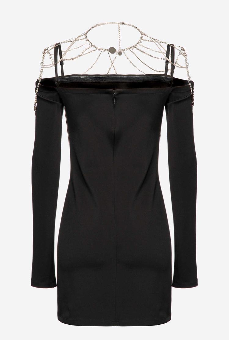 Black Women's Pinko Jewel Mini Dress | Ireland-06487359