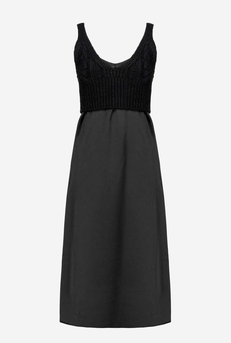 Black Women's Pinko Knit Dress | Ireland-92465079