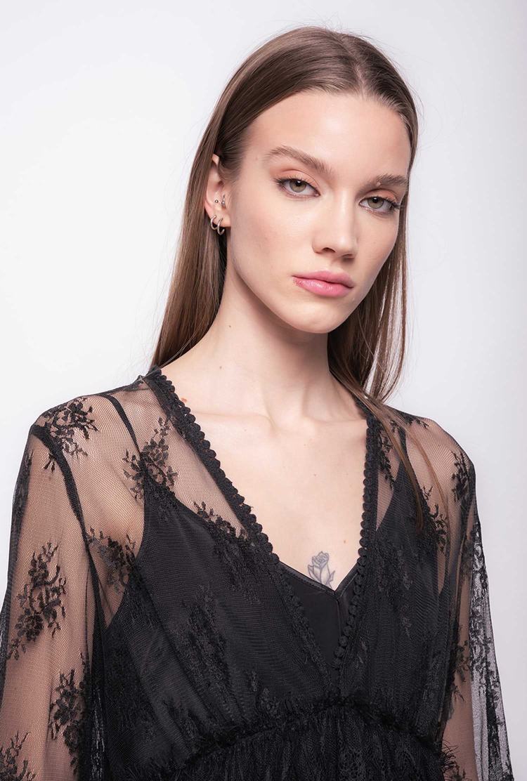 Black Women's Pinko Lace Dress | Ireland-78352649