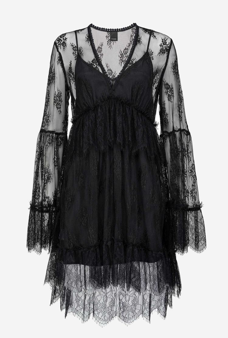 Black Women's Pinko Lace Dress | Ireland-78352649