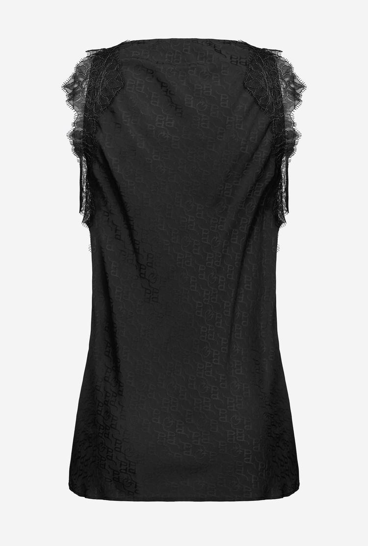 Black Women's Pinko Lace Tanks | Ireland-32471969