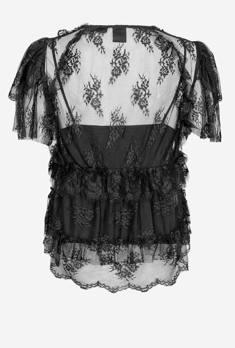 Black Women's Pinko Lace Tanks | Ireland-48310299