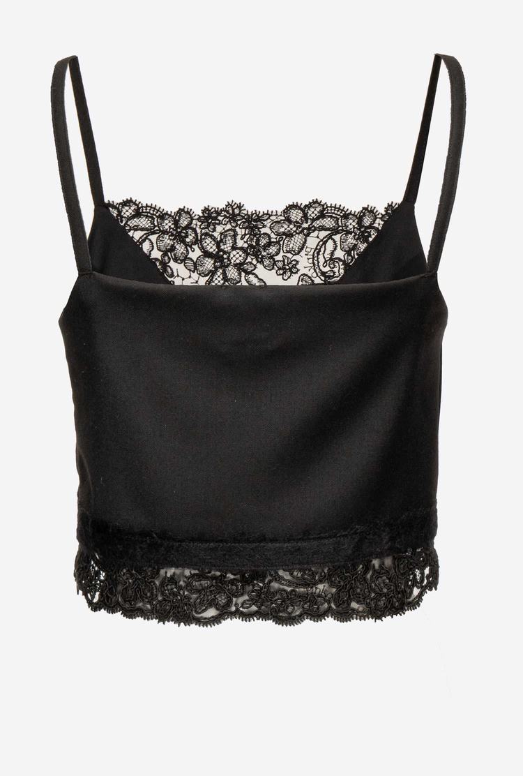 Black Women's Pinko Lace Tanks | Ireland-68059479