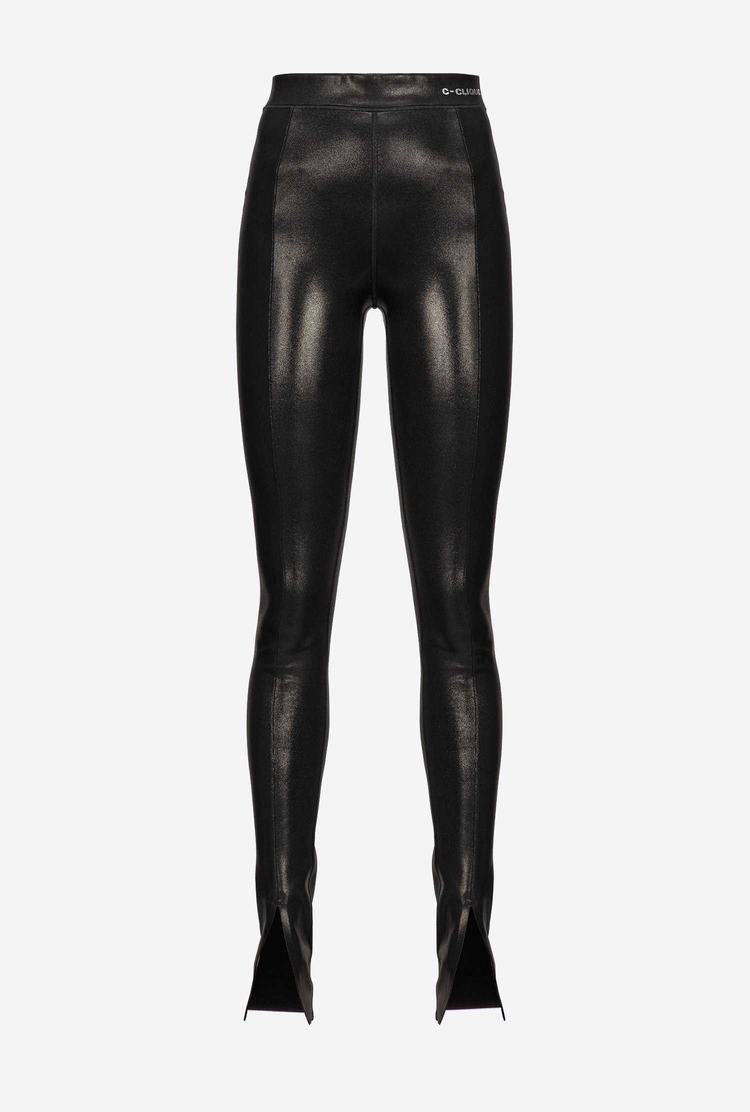 Black Women\'s Pinko Laminated Pants | Ireland-89372459