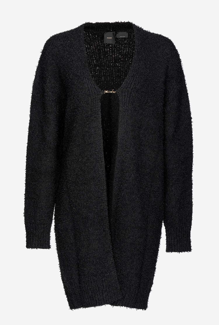 Black Women's Pinko Logo Hook Cardigan | Ireland-45629089