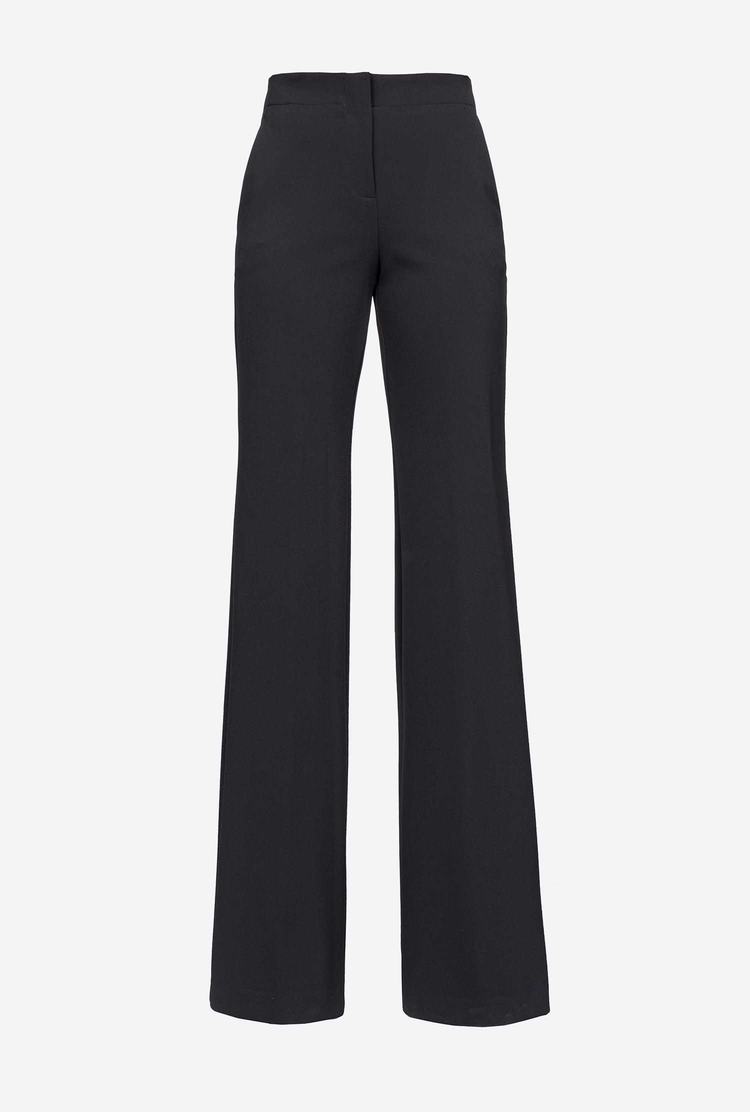 Black Women's Pinko Loose-fitting Cady Pants | Ireland-69572419