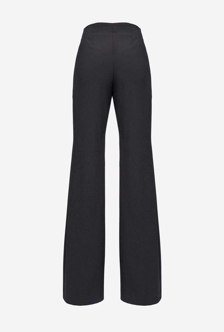 Black Women's Pinko Loose-fitting Cady Pants | Ireland-69572419