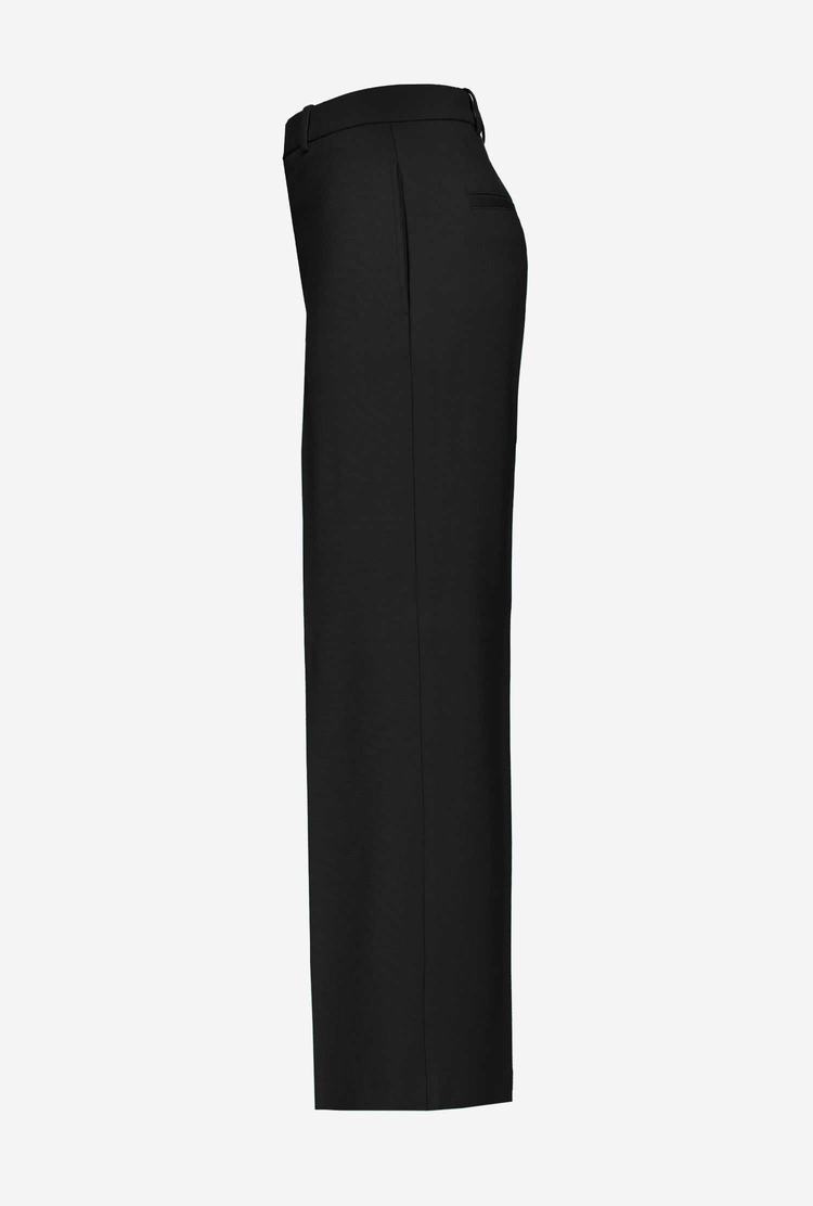 Black Women's Pinko Loose-fitting Stretch Pants | Ireland-62910589