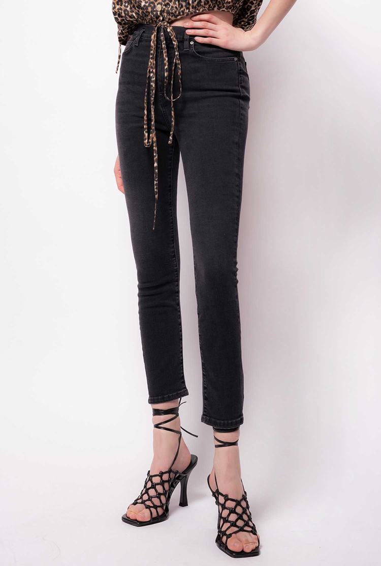 Black Women's Pinko Love Birds Jeans | Ireland-24690579