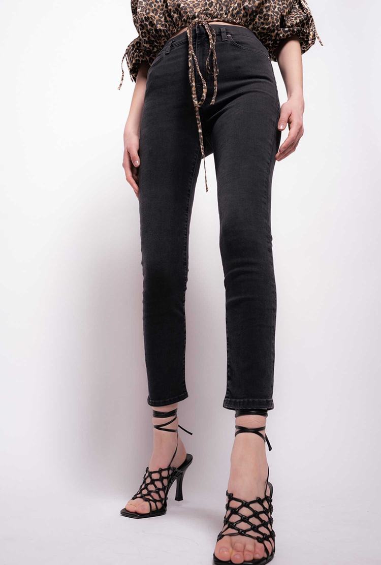 Black Women's Pinko Love Birds Jeans | Ireland-24690579