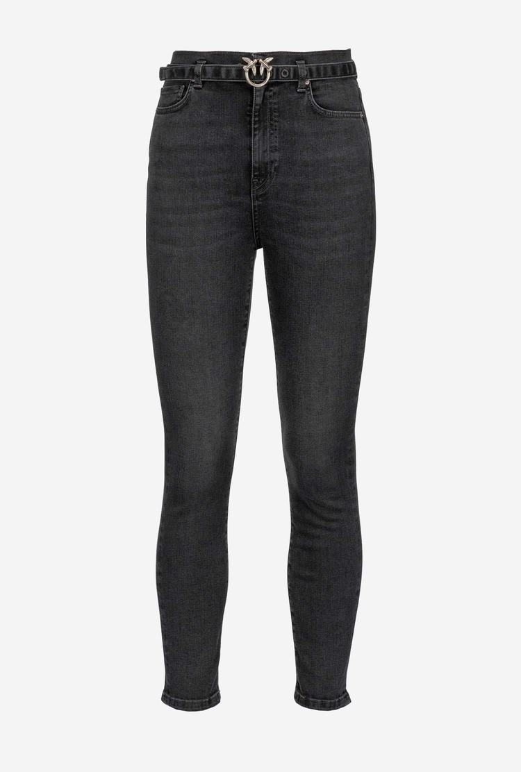 Black Women's Pinko Love Birds Jeans | Ireland-24690579