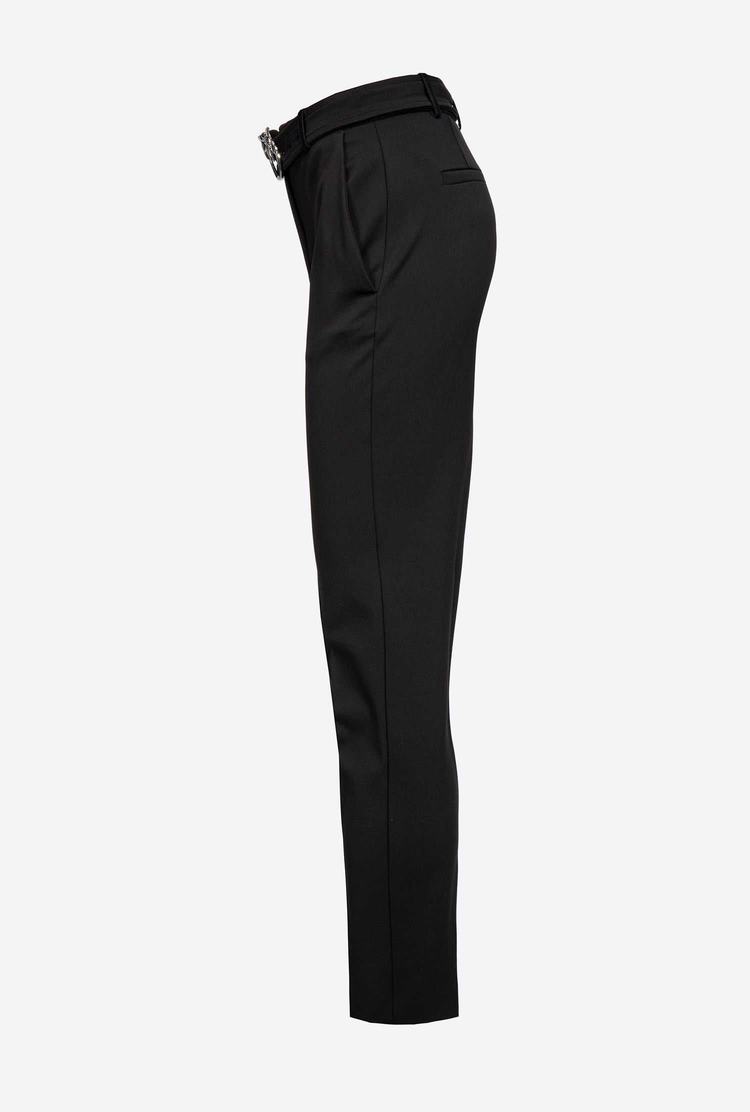 Black Women's Pinko Love Birds Pants | Ireland-20754919