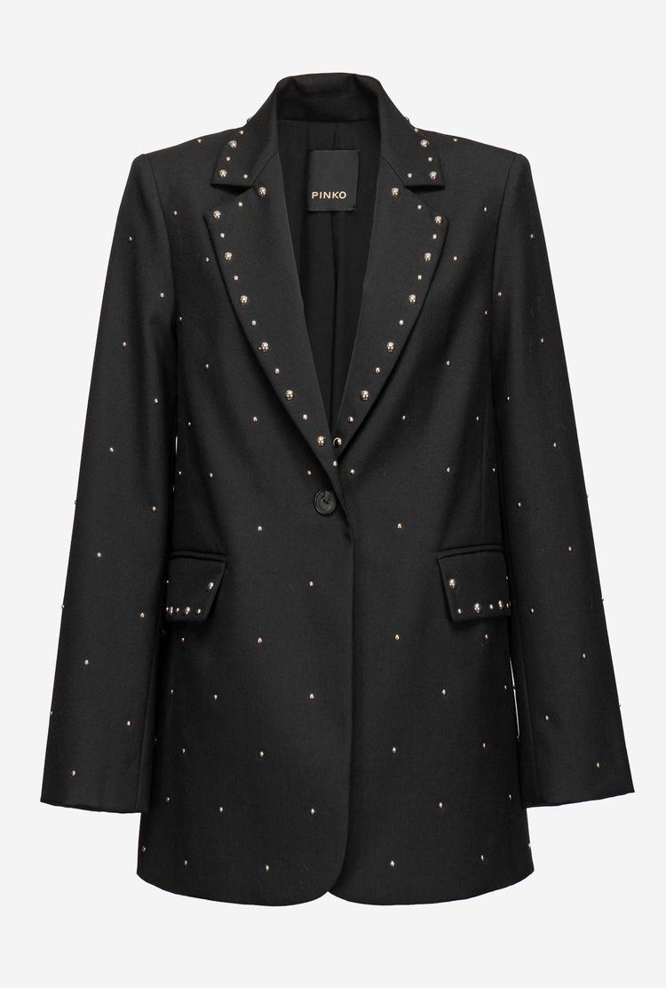 Black Women's Pinko Mini Studs Blazers | Ireland-29078469