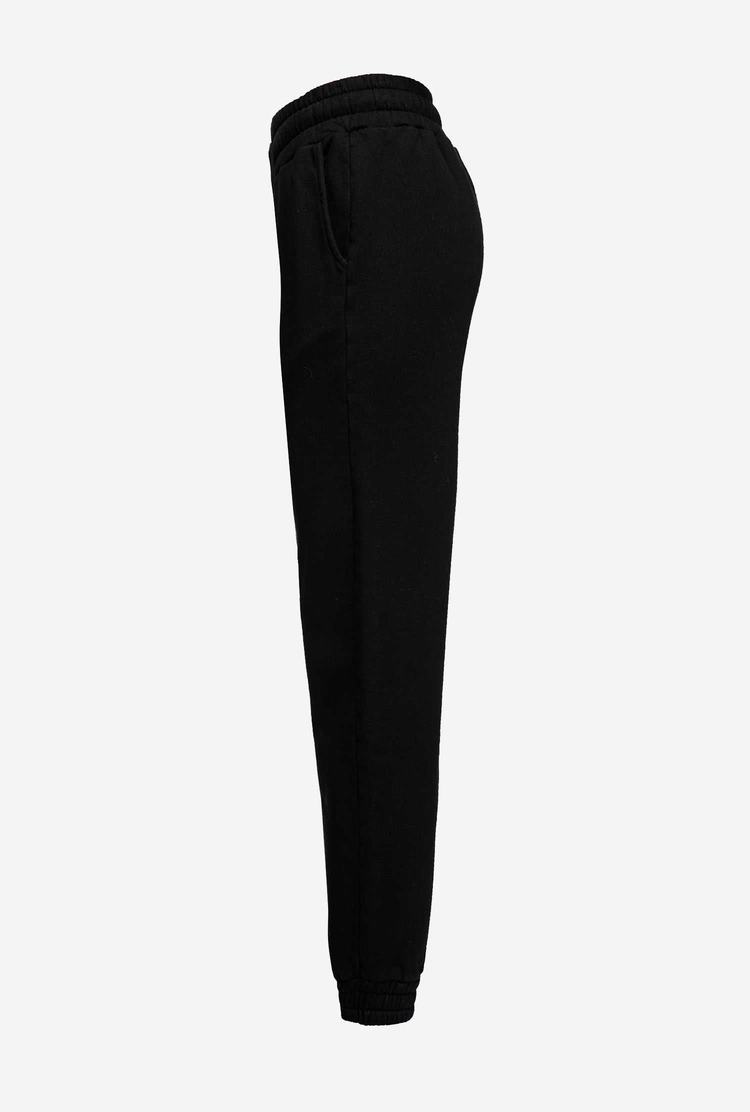 Black Women's Pinko Multicoloured Love Birds Logo Pants | Ireland-50489739