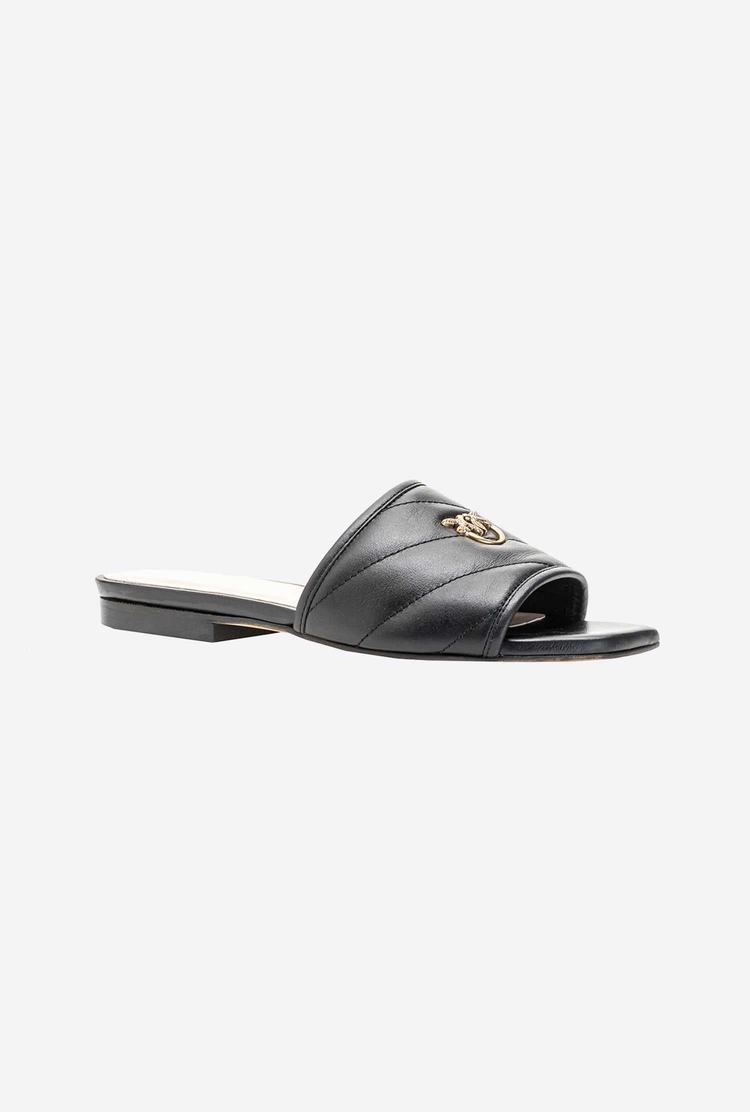 Black Women's Pinko Nappa Slippers | Ireland-96870249