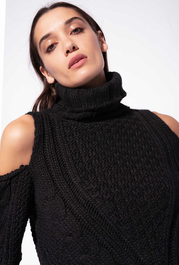 Black Women's Pinko Off-the-shoulder Pullover | Ireland-09126359