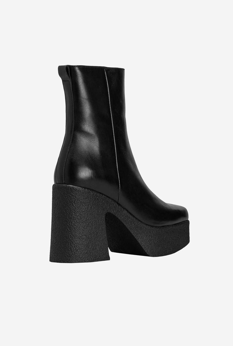 Black Women's Pinko Platform Ankle Boots | Ireland-13570949