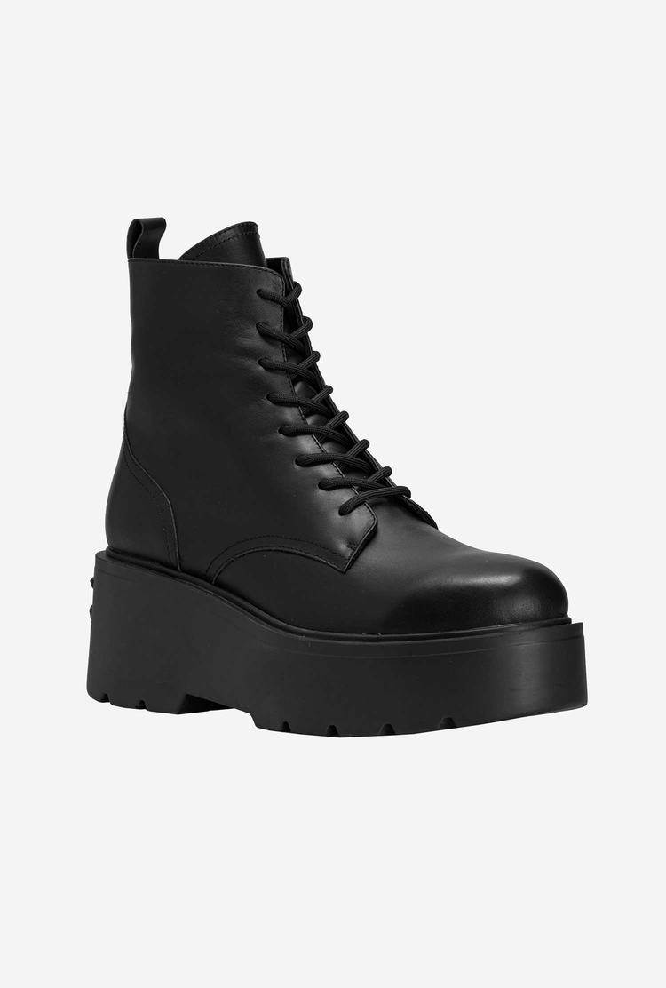 Black Women's Pinko Platform Combat Boots | Ireland-08352699