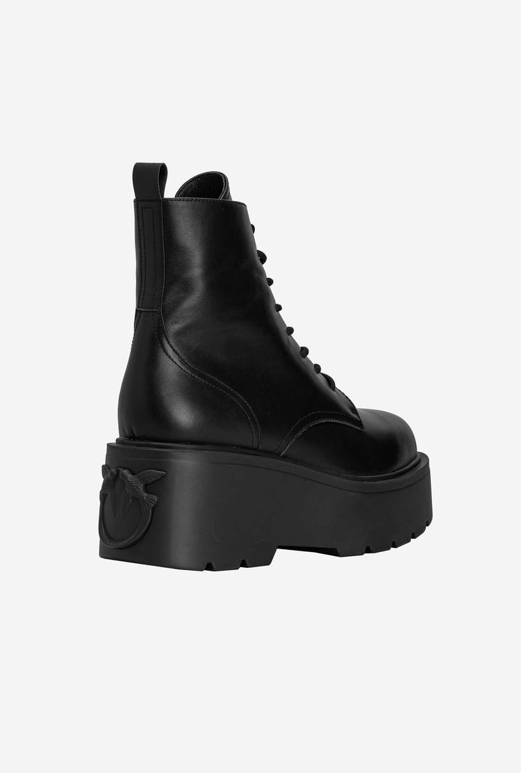 Black Women's Pinko Platform Combat Boots | Ireland-08352699