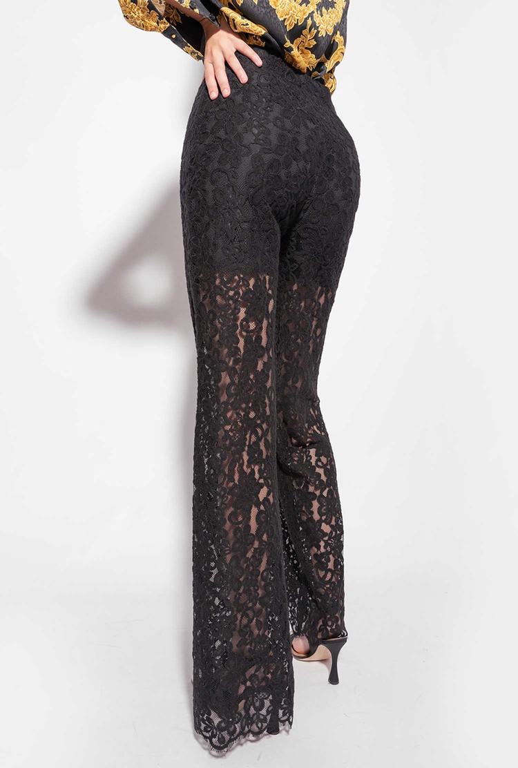 Black Women's Pinko Ramage Lace Pants | Ireland-58941209