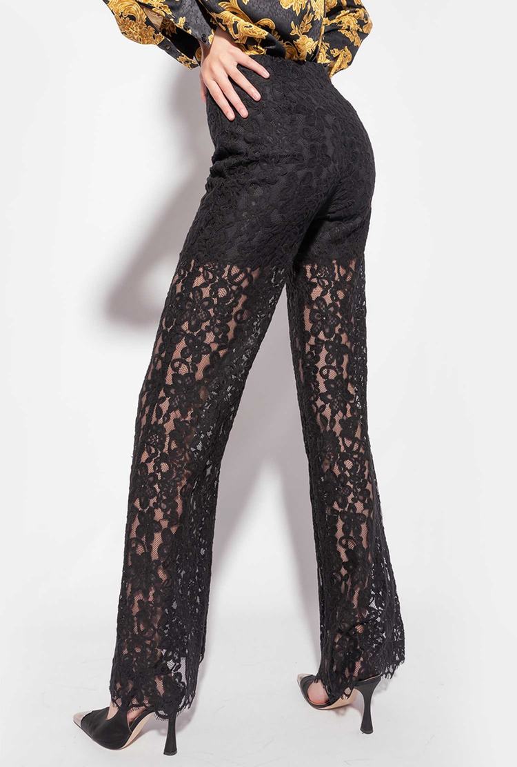 Black Women's Pinko Ramage Lace Pants | Ireland-58941209