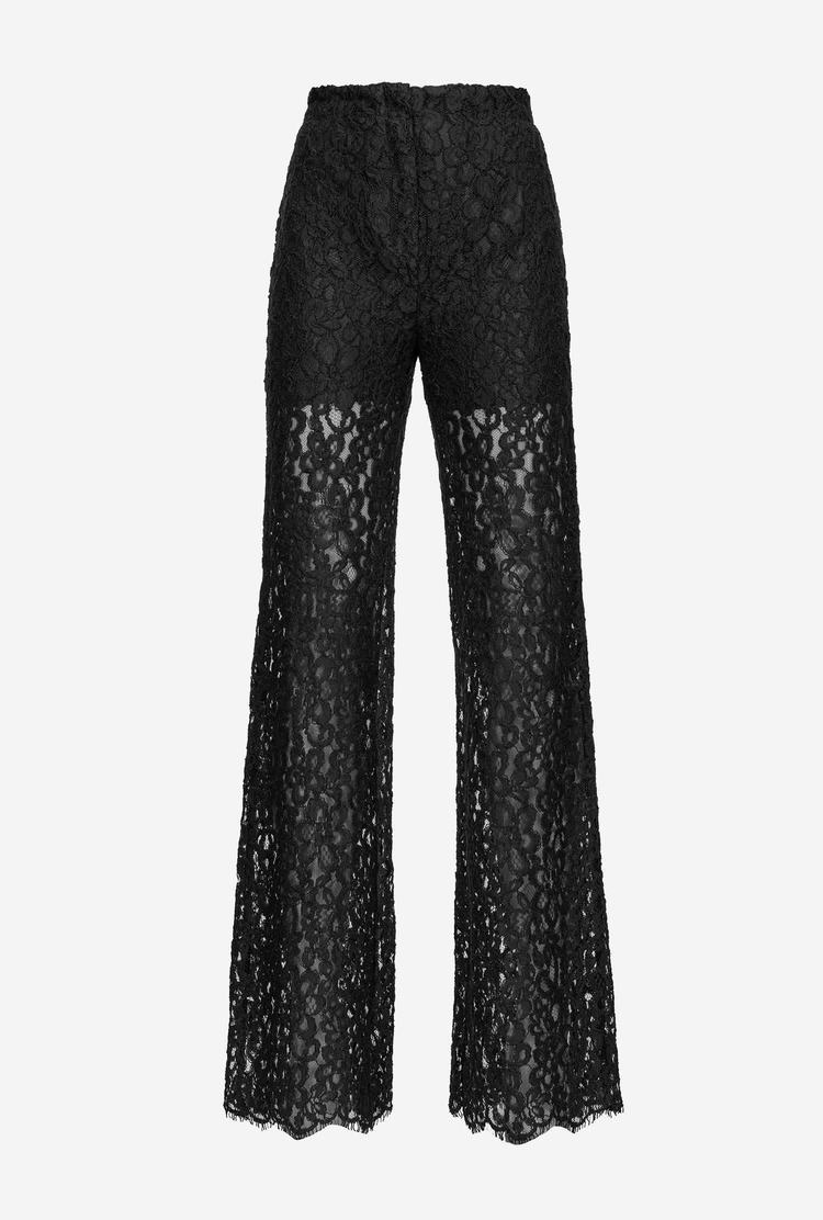 Black Women's Pinko Ramage Lace Pants | Ireland-58941209