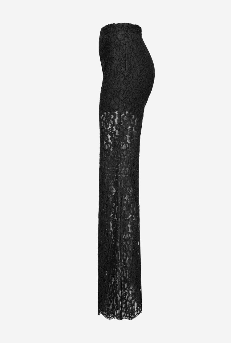 Black Women's Pinko Ramage Lace Pants | Ireland-58941209