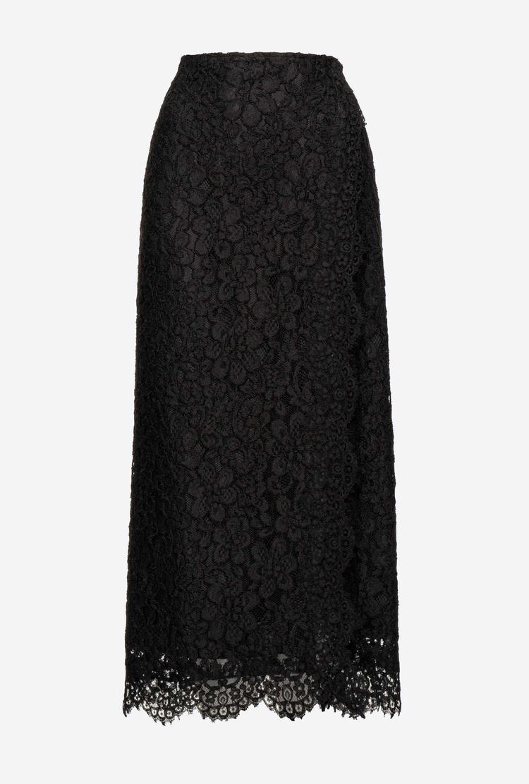 Black Women's Pinko Ramage Lace Skirts | Ireland-02957419