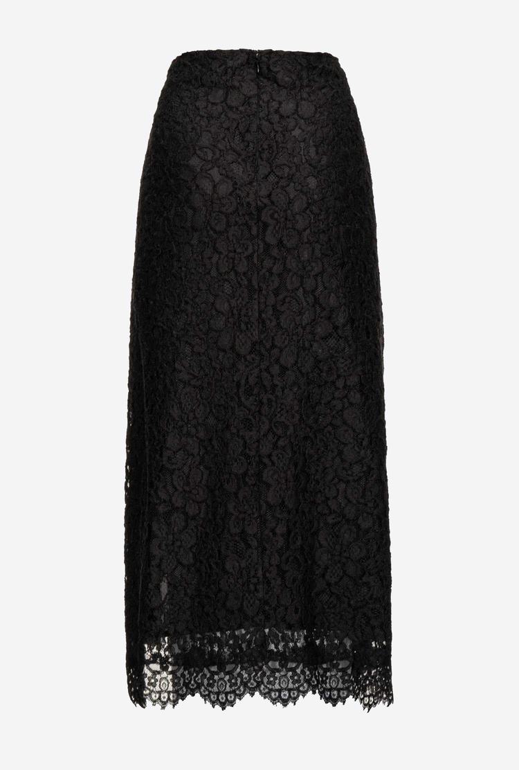 Black Women's Pinko Ramage Lace Skirts | Ireland-02957419