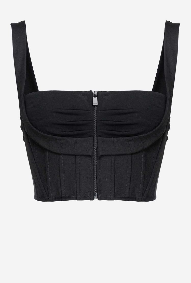 Black Women's Pinko Reimagine Bustier Bandeau | Ireland-63089519