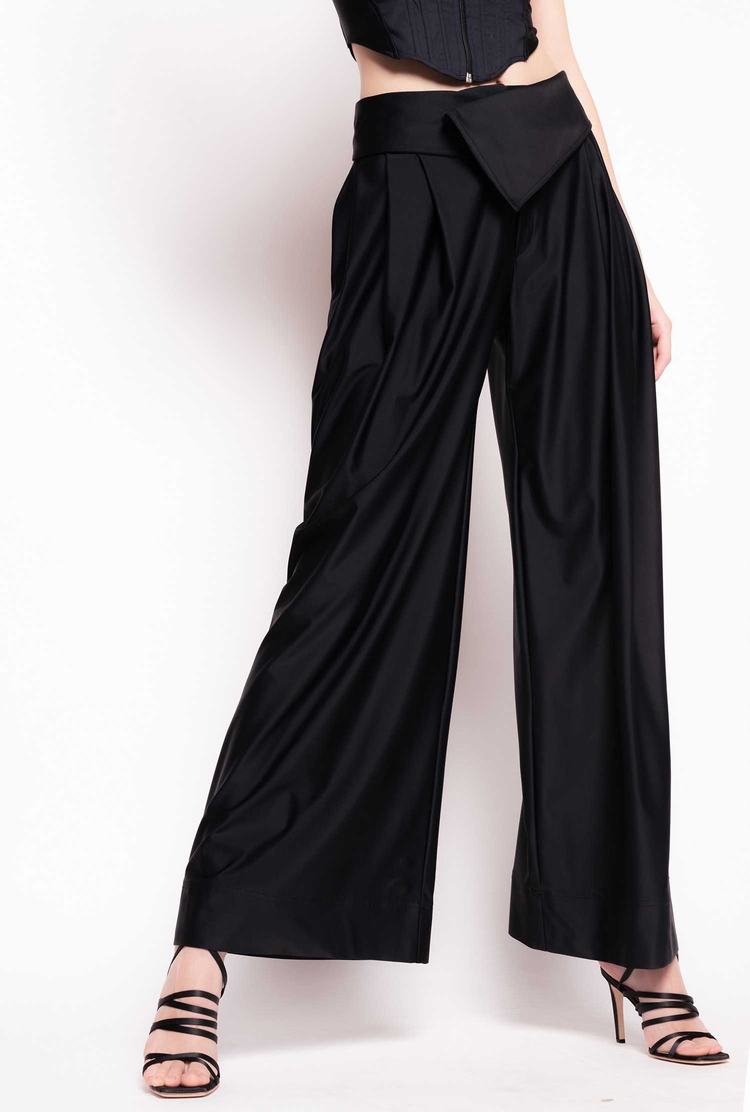 Black Women's Pinko Reimagine Technical Wide-leg Pants | Ireland-81534299