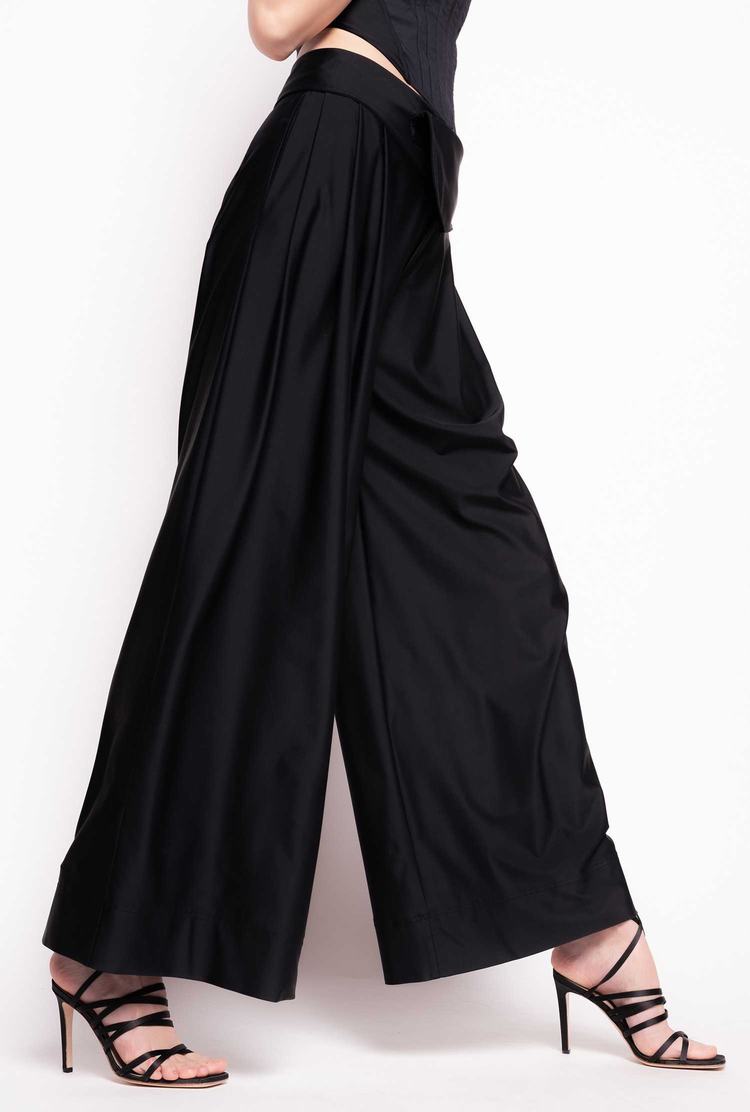 Black Women's Pinko Reimagine Technical Wide-leg Pants | Ireland-81534299