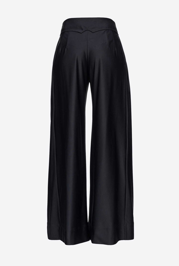 Black Women's Pinko Reimagine Technical Wide-leg Pants | Ireland-81534299