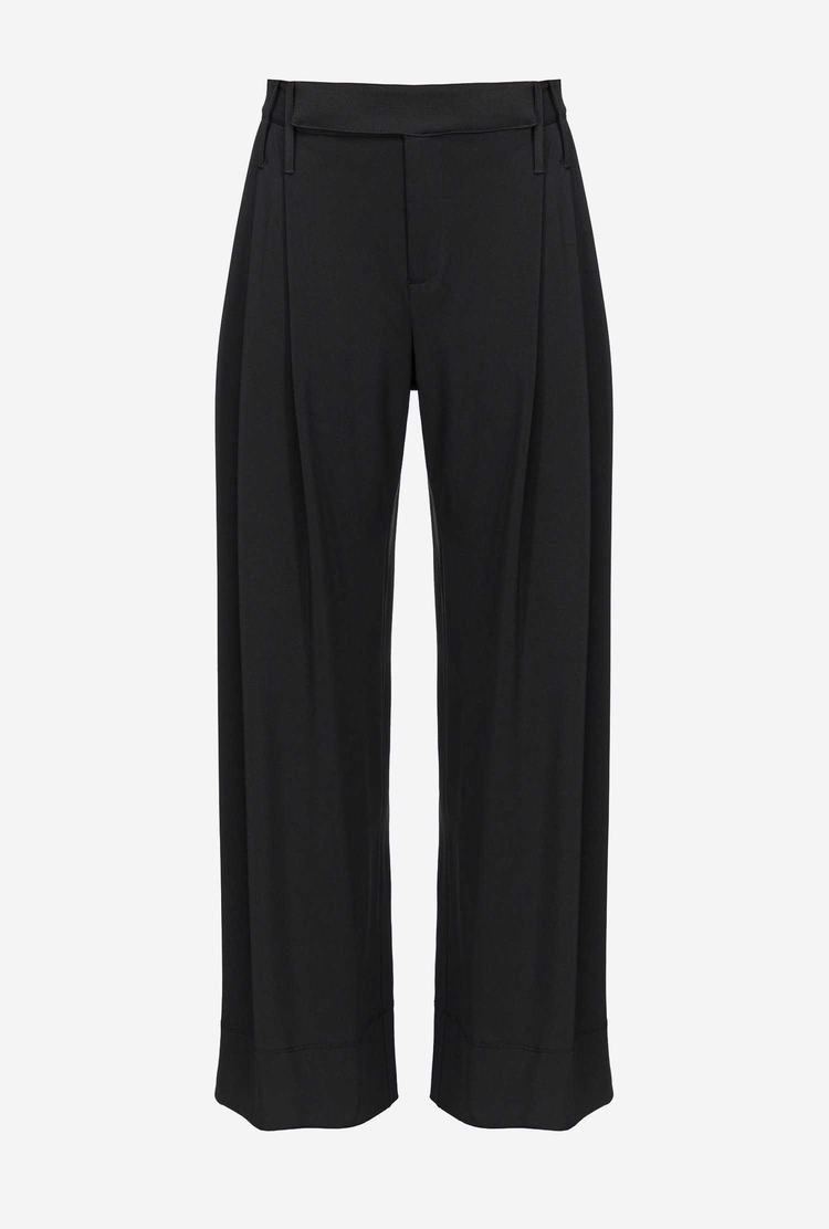 Black Women's Pinko Reimagine Wide-leg Pants | Ireland-65128439