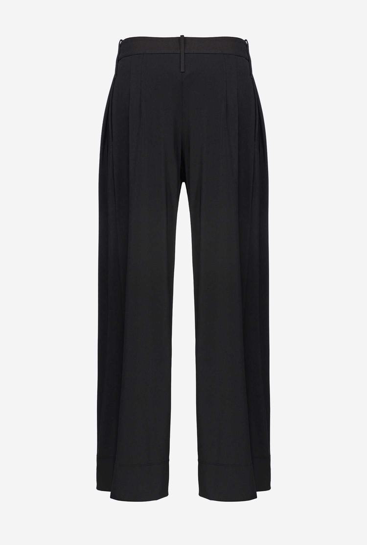 Black Women's Pinko Reimagine Wide-leg Pants | Ireland-65128439