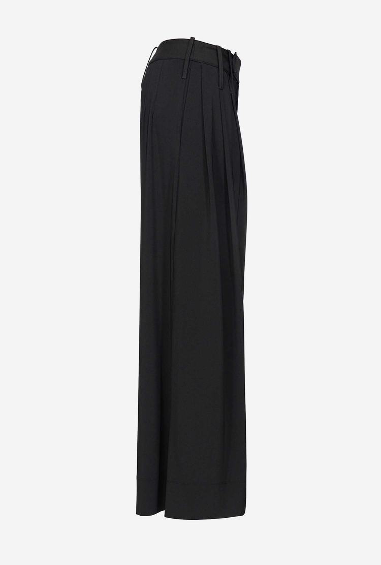 Black Women's Pinko Reimagine Wide-leg Pants | Ireland-65128439