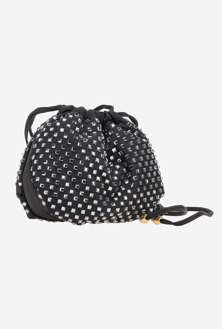 Black Women's Pinko Rhinestones All Over Handbag | Ireland-42790169