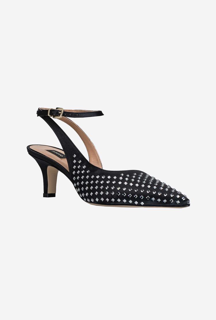 Black Women's Pinko Rhinestones Heels | Ireland-56129389