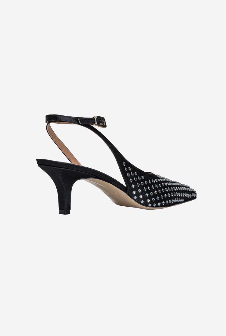 Black Women's Pinko Rhinestones Heels | Ireland-56129389