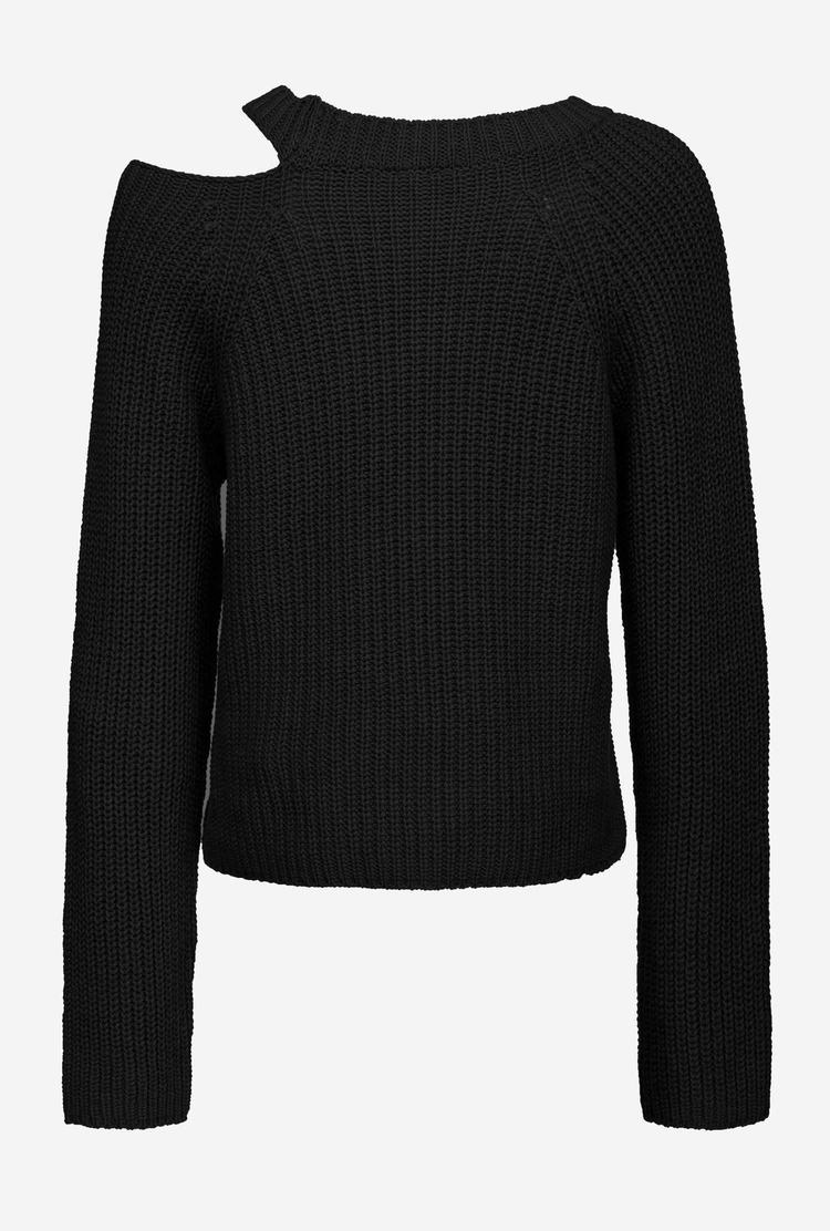 Black Women's Pinko Ribbed Cashmere Pullover | Ireland-40387619