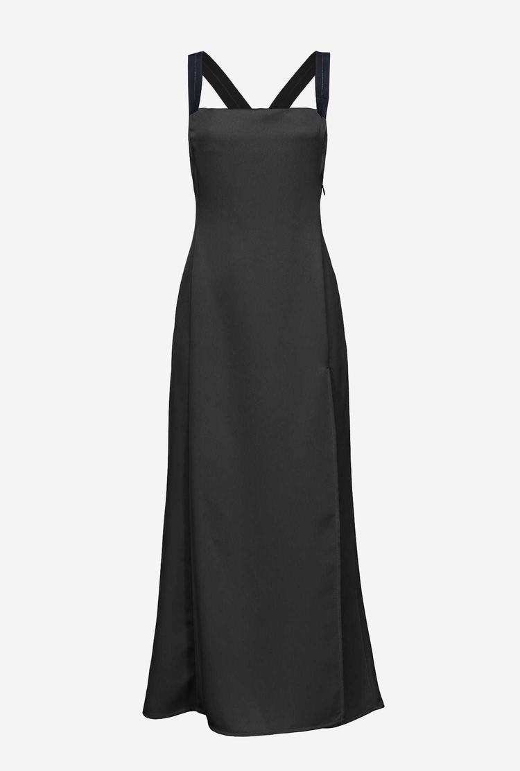 Black Women's Pinko Satin Slip Dress | Ireland-20139869