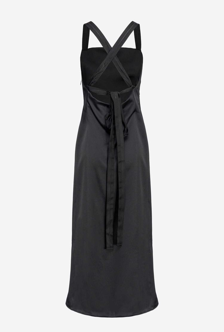 Black Women's Pinko Satin Slip Dress | Ireland-20139869