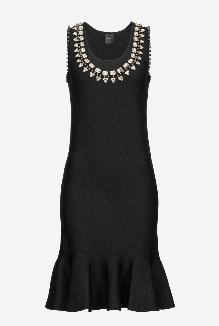 Black Women's Pinko Shiny Details Dress | Ireland-86254979