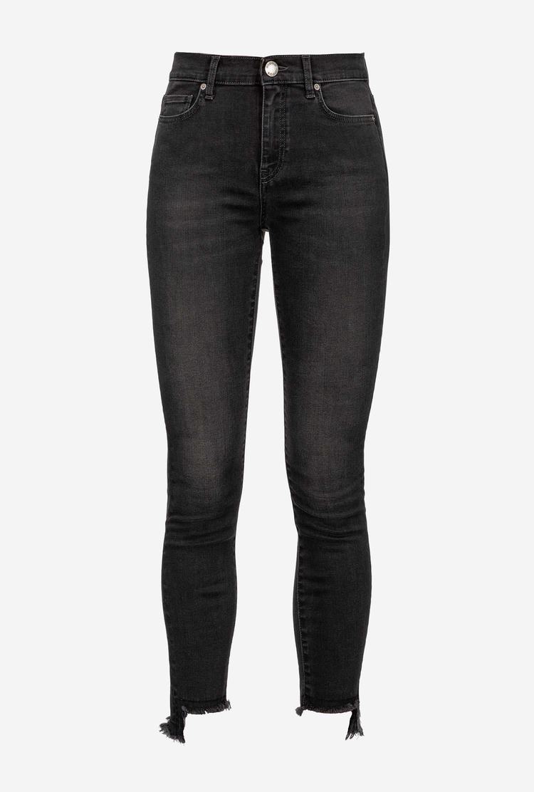 Black Women's Pinko Skinny Black Stretch Denim Jeans | Ireland-73029189