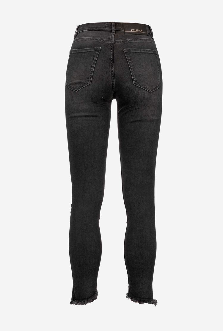 Black Women's Pinko Skinny Black Stretch Denim Jeans | Ireland-73029189